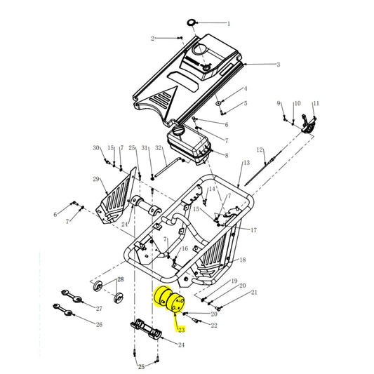 Shock Absorbers for JX60H and TR68H Tamping Rammer (1101-03000-4) JX60H-TR68H-SHK-2