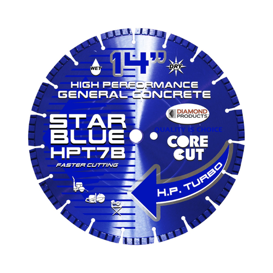 Turbo Rim Diamond Blade - Star Blue H.P. Turbo Blades