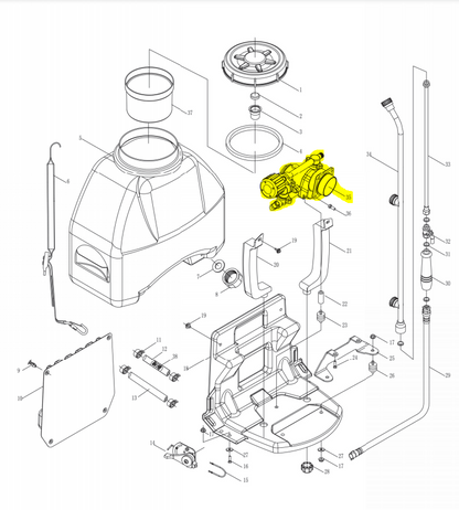 Pump for TCS6.5 Backpack Concrete Sprayer (3WZ-7B.5)