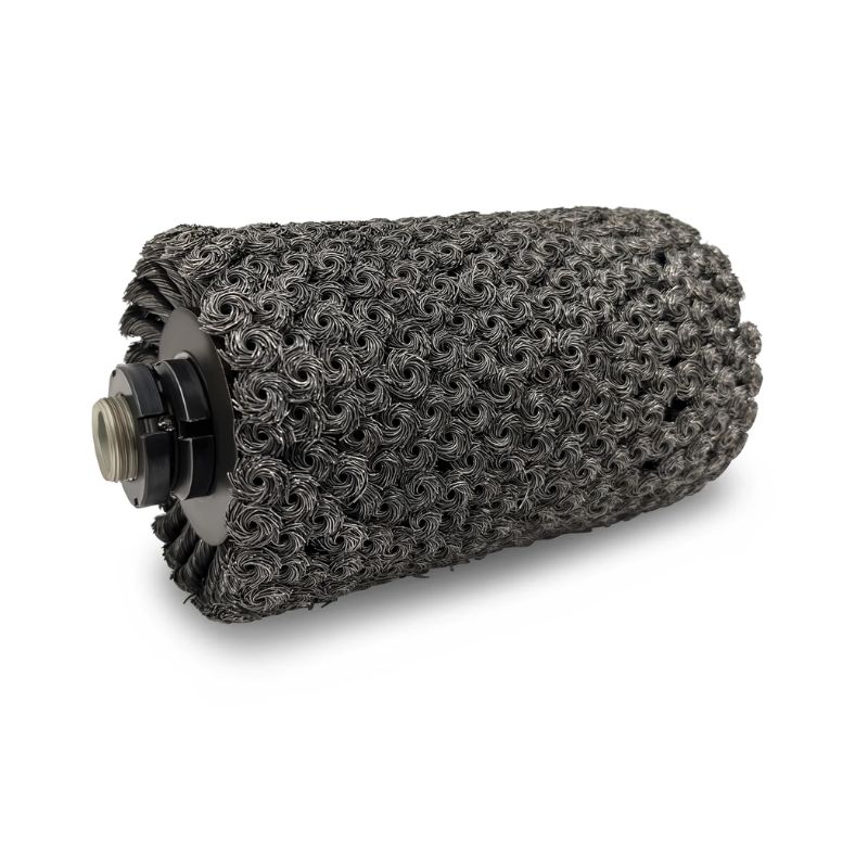 8-Inch Steel Wire Brush Drum Scarifier Attachment