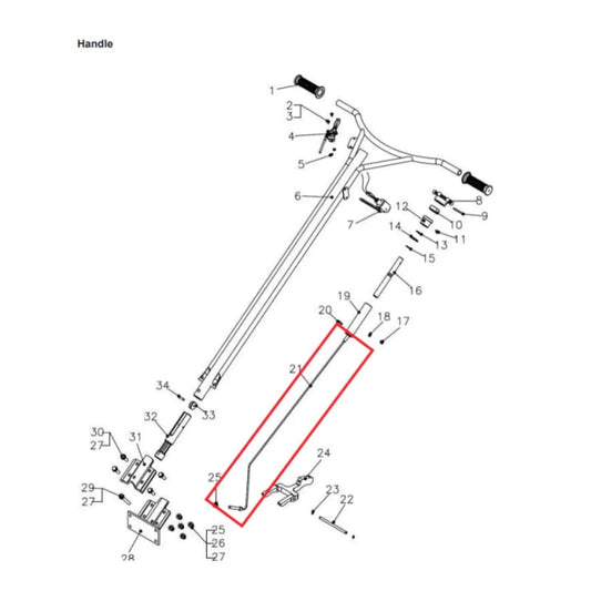 Throttle Spare Part for TPT46FXH-390 46" Fast Pitch Power Trowel Honda TPT46FXH390-THRTL