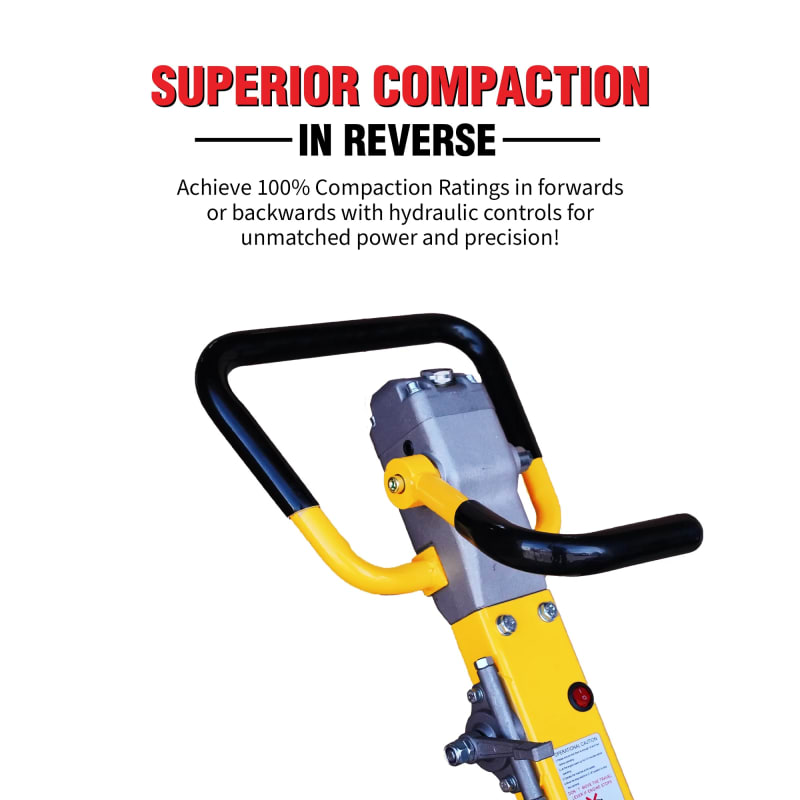 Tomahawk 6.5 HP Honda Reverse Hydraulic Plate Compactor for Soil, Aggregate, Cohesive Compaction TPC175H-8