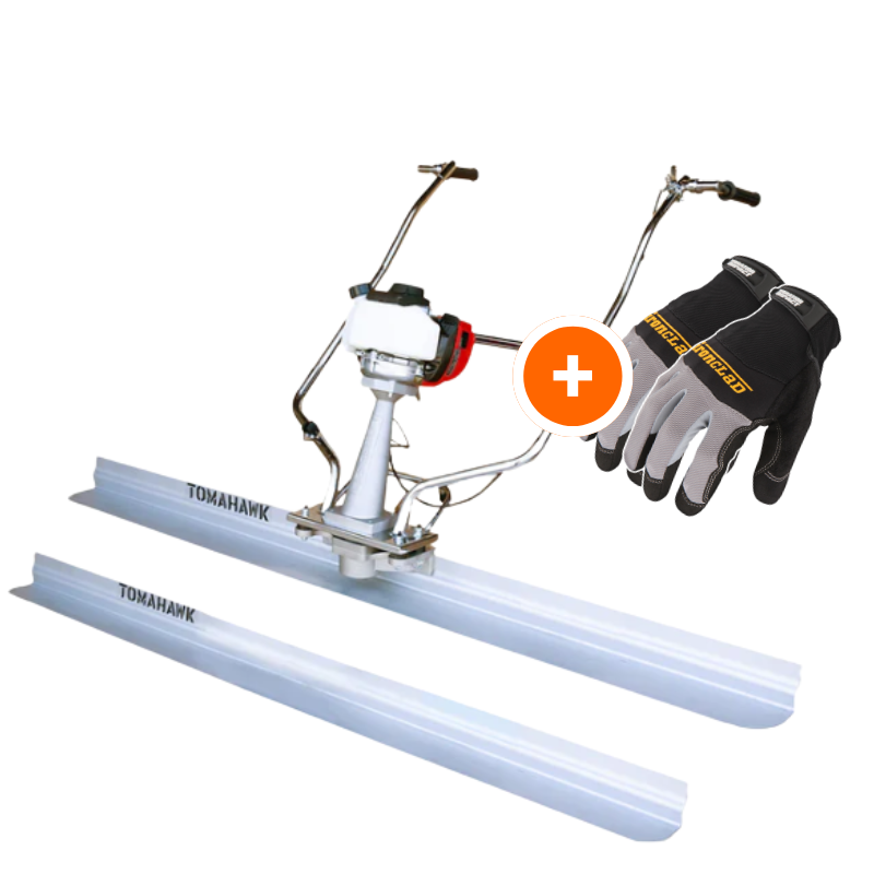 Tomahawk PRO Series Honda Concrete Power Screed Dual Magnesium Blade Bundle (Choose 2 Boards) W/ Free Vibration Impact Ironclad Gloves