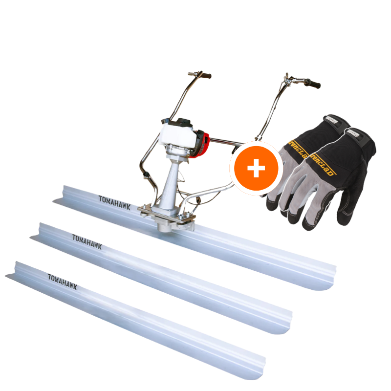 Tomahawk PRO Series Honda Concrete Power Screed Three Magnesium Blade Bundle (Choose 3 Boards) W/ Free Vibration Impact Ironclad Gloves
