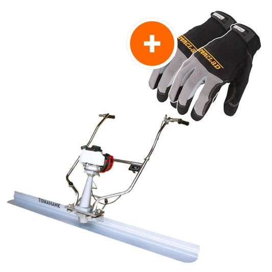 Tomahawk Power Screed - TVSA-H PRO Series Honda Engine - Choose a Blade W/ Free Vibration Impact Ironclad Gloves
