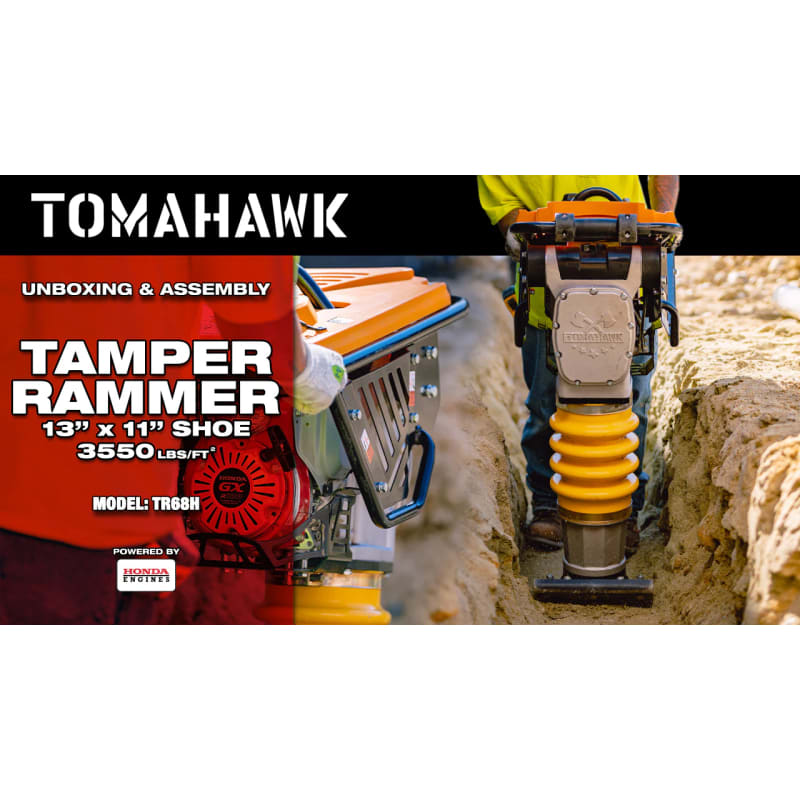 Transport Wheel Kit for 10" Tamper Shoe for Tomahawk Tamping Rammer TR68H-WHEELS-3