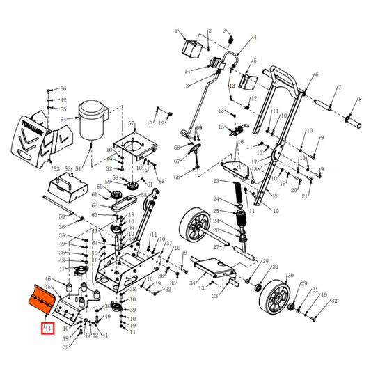 Upper Clamp Plate (1510-05000-3) (P014) Spare Part for TSCP8 8" Electric Floor Scraper TSCP8-UP-CLAMP-2