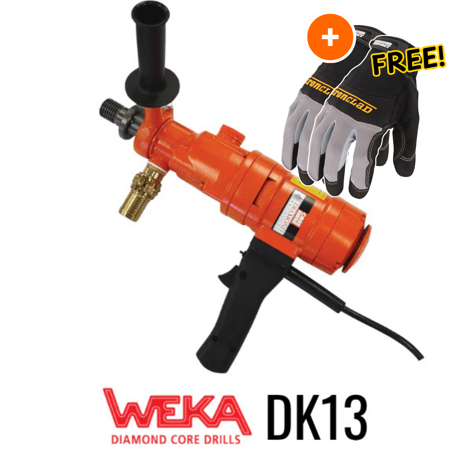 Weka DK13 Diamond Drill with Free Gloves