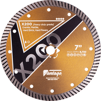 Diamond Blade For Wet Saw - X200 - Hard Materials