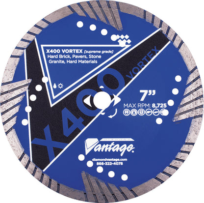 Diamond Tip Circular Saw Blade - X400 VORTEX - Hard Material
