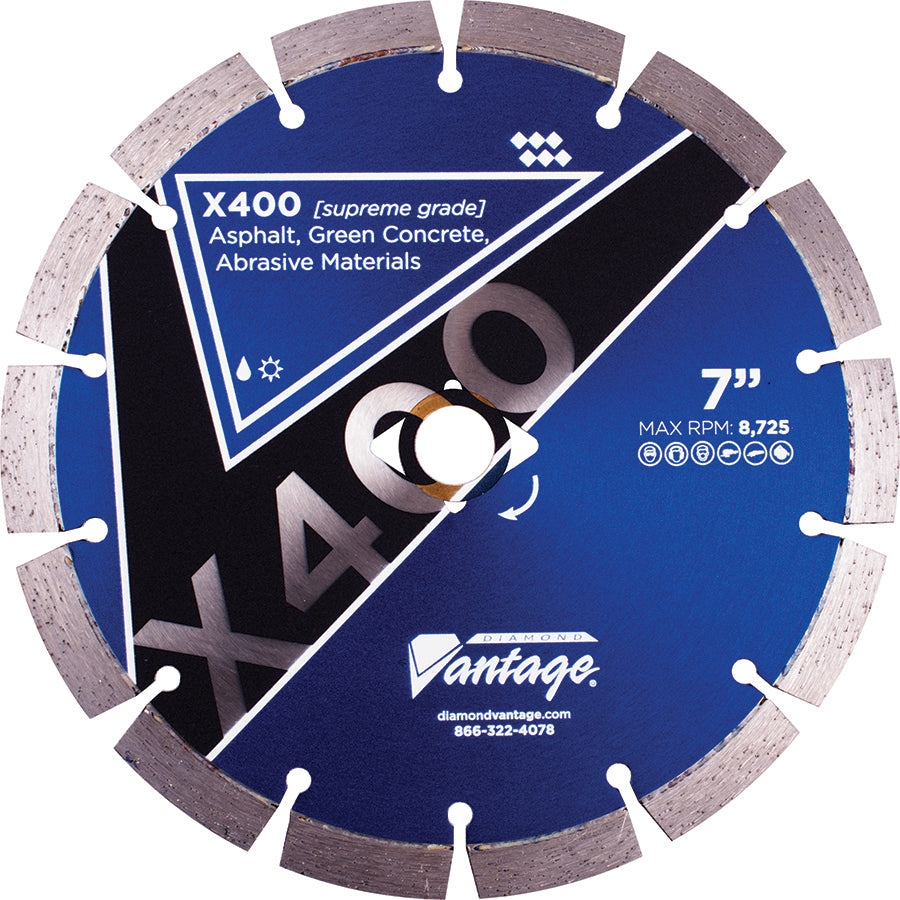 Abrasive Diamond Blade - X400 - Segmented Abrasives
