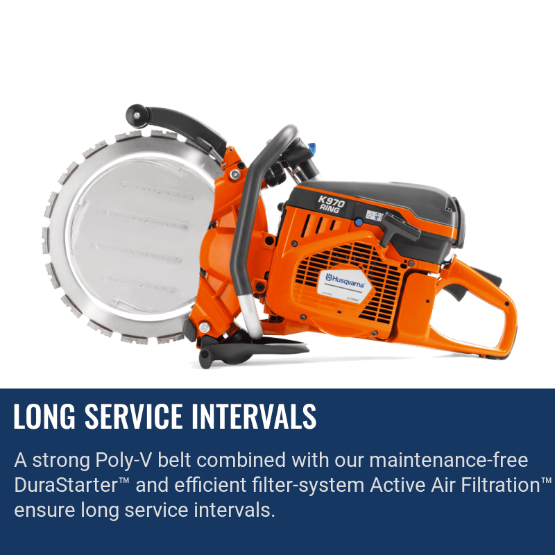 Husqvarna K970 Ring Saw Long Service Intervals