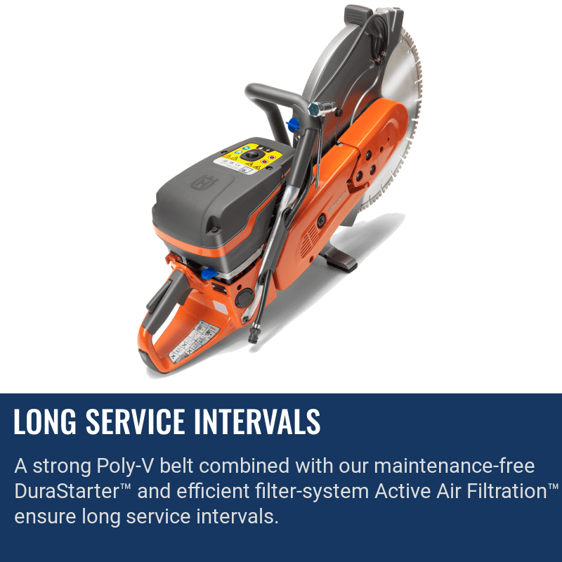Husqvarna K970 Concrete Saw Long Service Intervals