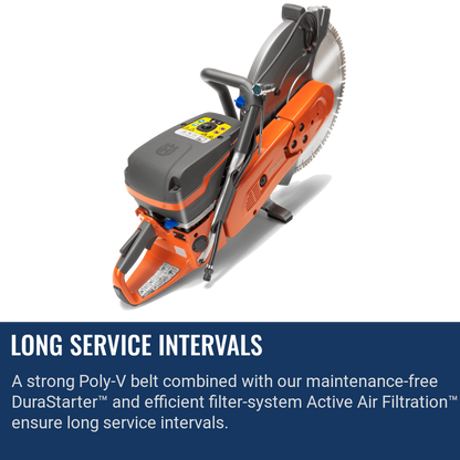 Husqvarna K970 Concrete Saw Long Service Intervals