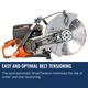Husqvarna K770 Concrete Saw Easy And Optimal Belt Tensioning