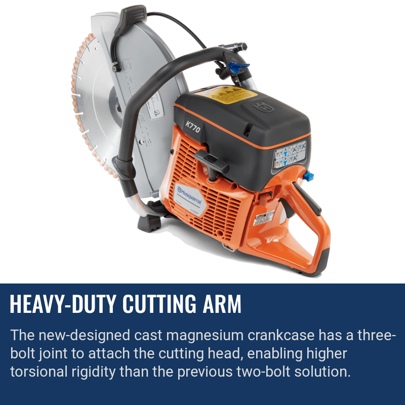 Husqvarna K770 Concrete Saw Heavy-Duty Cutting Arm