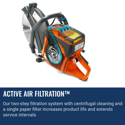 Husqvarna K770 Concrete Saw Active Air Filtration邃