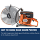 Husqvarna K770 Concrete Saw Easy To Change Blade Guard Position