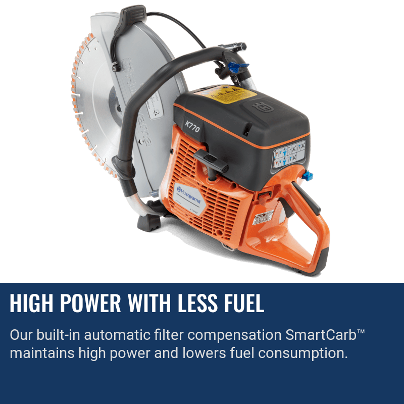 Husqvarna K770 Concrete Saw High Power With Less Fuel