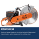 Husqvarna K770 Concrete Saw Reduced Wear