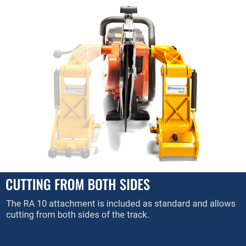 Husqvarna K1270 Rail Cutting From Both Sides