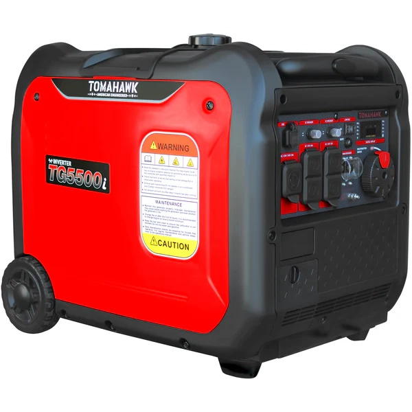 5,500 Watt Generator - Inverter - ꜛ8 hrs (1/2 load) - 58 dBA