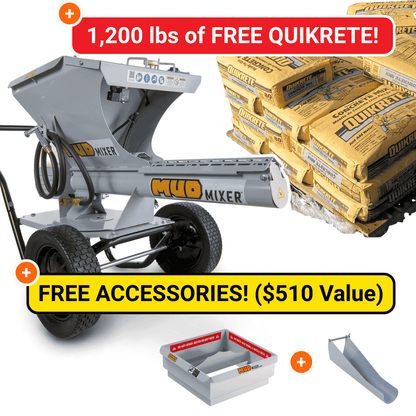 Crazy Black Friday Deal! MudMixer Pro Bundle with 1,200 lbs of FREE Quikrete!