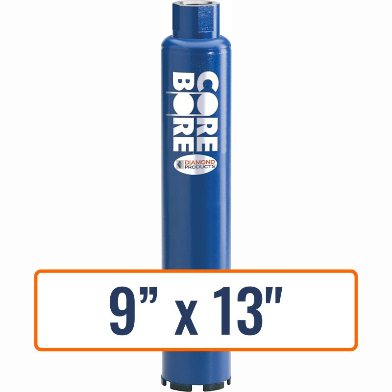 Diamond Products 9" x 13" Wet Professional Core Drill Bit with 1-1/4"-7 Hub Size