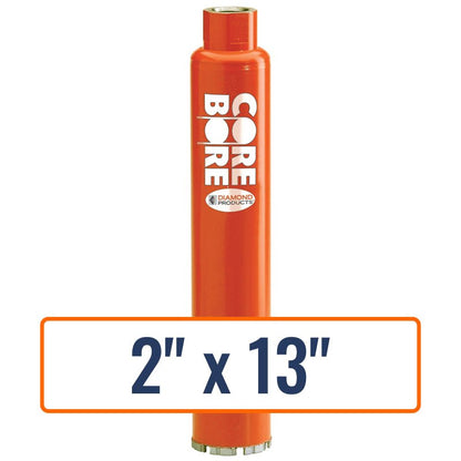 Diamond Products 2" x 13" Wet Turbo Core Drill Bit with 1-1/4"-7 Hub Size