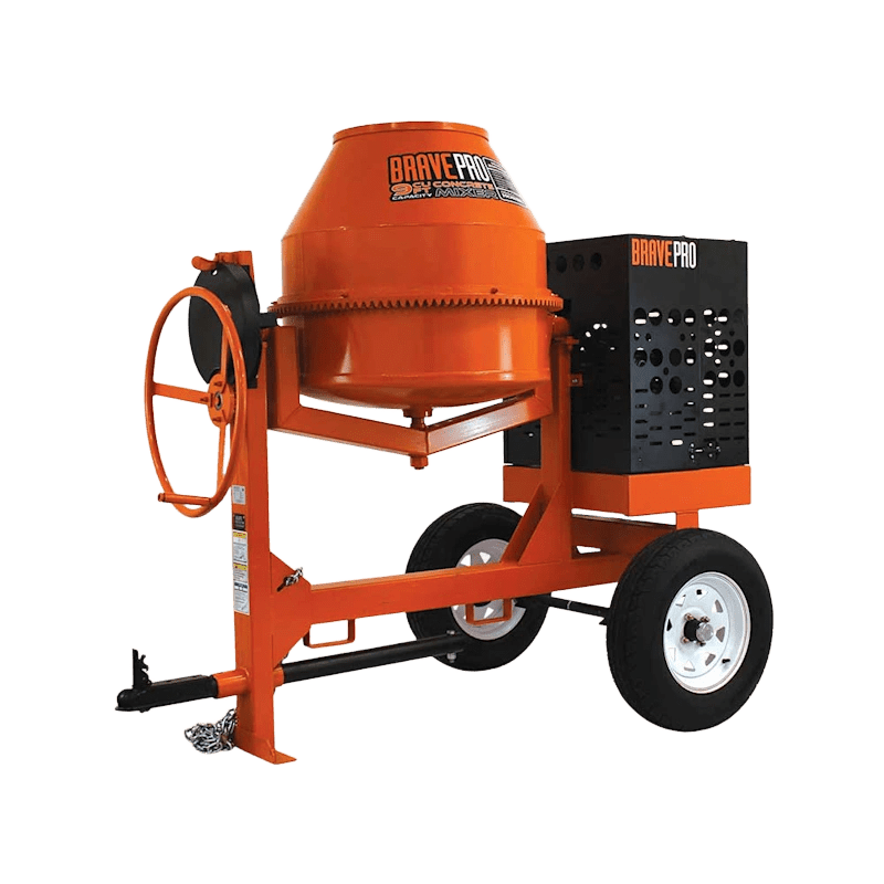 9 cu ft Brave cement mixer with Honda GX270 engine