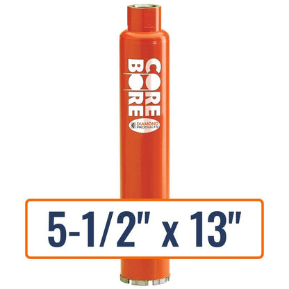Diamond Products 5-1/2" x 13" Wet Turbo Core Drill Bit with 1-1/4"-7 Hub Size