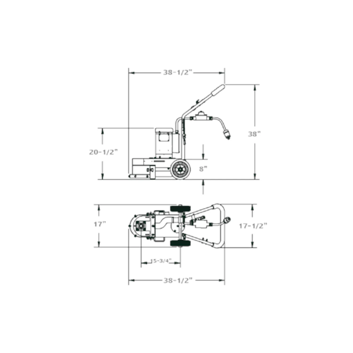 Concrete Surface Grinder - Core Prep CPG80E - Single Head - 8"