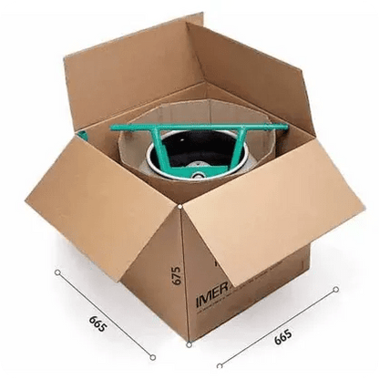 Durable poly drum mixer by Imer for quick cement mixing