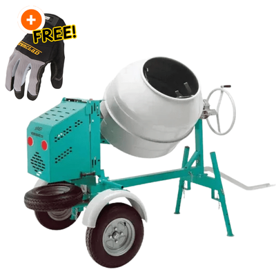 Imer Concrete Mixer - Workman II 350 - 12 Cu Ft Steel Drum - Electric - 1.5 HP