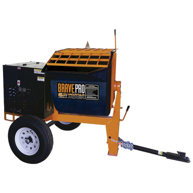 Brave Gasoline Mortar Mixer with 6 Cu. Ft. Poly Drum and Honda GX239 engine