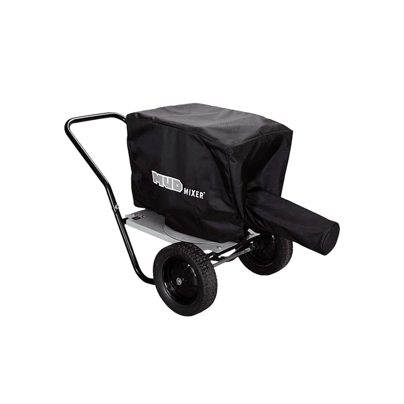 MudMixer all-weather cover for concrete mixer: durable, easy-to-use protection from elements.