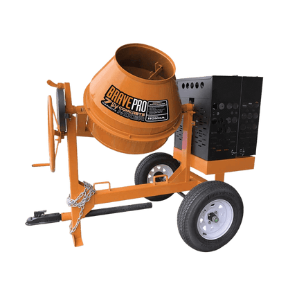 Brave Gasoline Concrete Mixer with 7 Cu. Ft. Steel Drum powered by Honda GX270