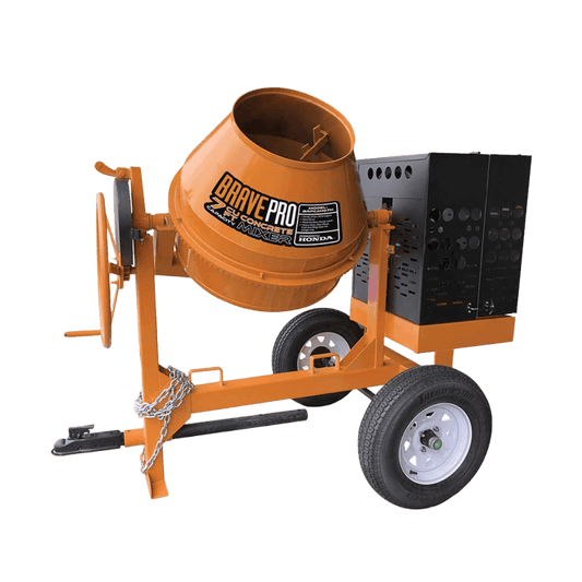 Brave Gasoline Concrete Mixer with 7 Cu. Ft. Steel Drum powered by Honda GX270