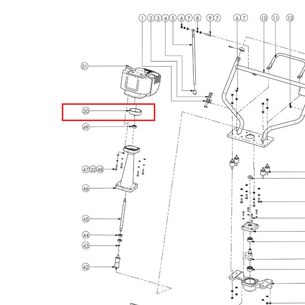 Clutch Head for TVSA-H Honda Concrete Power Screed (Part No. 50)