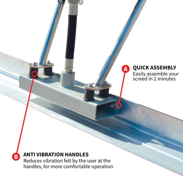 Vibrating Screed Board - 142" - 12' - Aluminum - TSB12-E