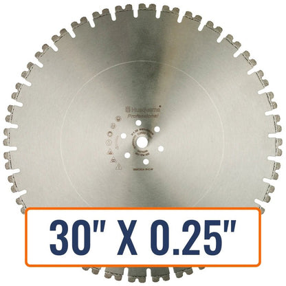 Concrete wall saws blades, specifically the Husqvarna W 1107S Silent Core Diamond, designed for efficient cutting on reinforced concrete projects.