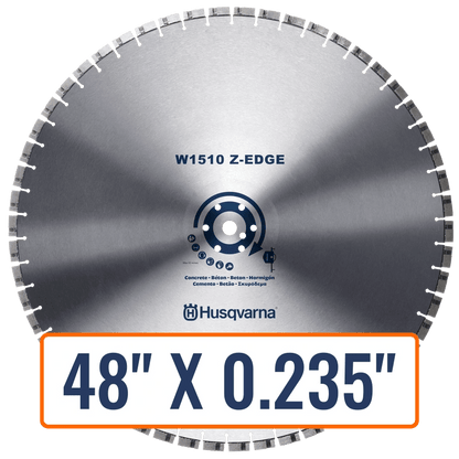 Concrete wall saws blades, specifically the Husqvarna ELITE-CUT™️ Diamond Saw Blade, designed for efficient cutting through hard cured concrete.