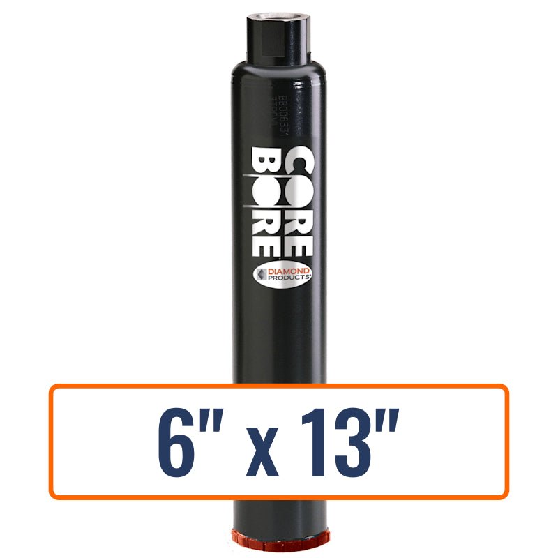 Diamond Products 6" x 13" precast concrete core drill bit with 1-1/4"-7 hub size