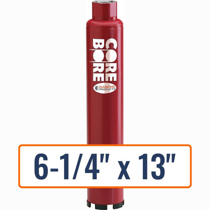 Diamond Products 6-1/4" x 13" Wet Professional Core Drill Bit with 1-1/4"-7 Hub Size