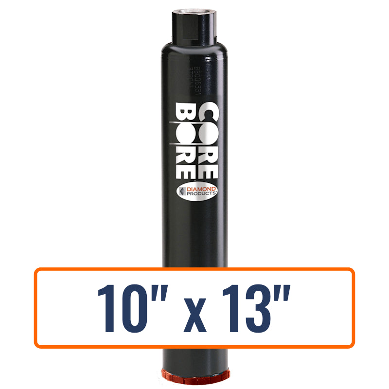 Diamond Products 10" x 13" Precast Concrete Core Drill Bit with 1-1/4"-7 Hub Size