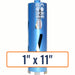 Diamond Products 1" x 11" Star Blue Dry Hole Saw with 5/8"-11 Hub Size