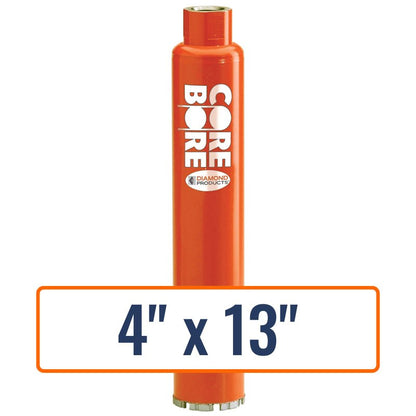 Diamond Products 4" x 13" Wet Turbo Core Drill Bit with 1-1/4"-7 Hub Size