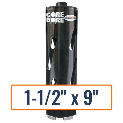Diamond Products 1-1/2" x 9" Dry Hole Saw Core Drill Bit with 5/8"-11 Hub Size