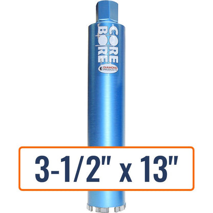 Diamond Products 3-1/2" x 13" Wet Turbo Core Drill Bit with 1-1/4"-7 Hub Size