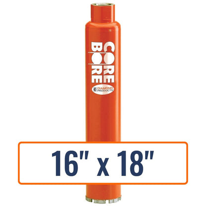 Diamond Products 16" x 18" Wet Turbo Core Drill Bit with 1-1/4"-7 Hub Size